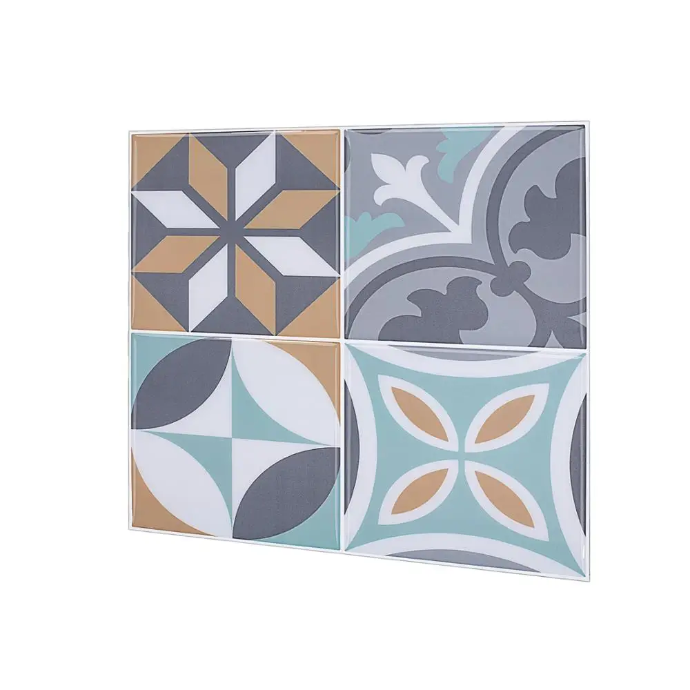 Easy DIY decoration vinyl mosaic peel and stick moroccan style tile backsplash for indoor deco