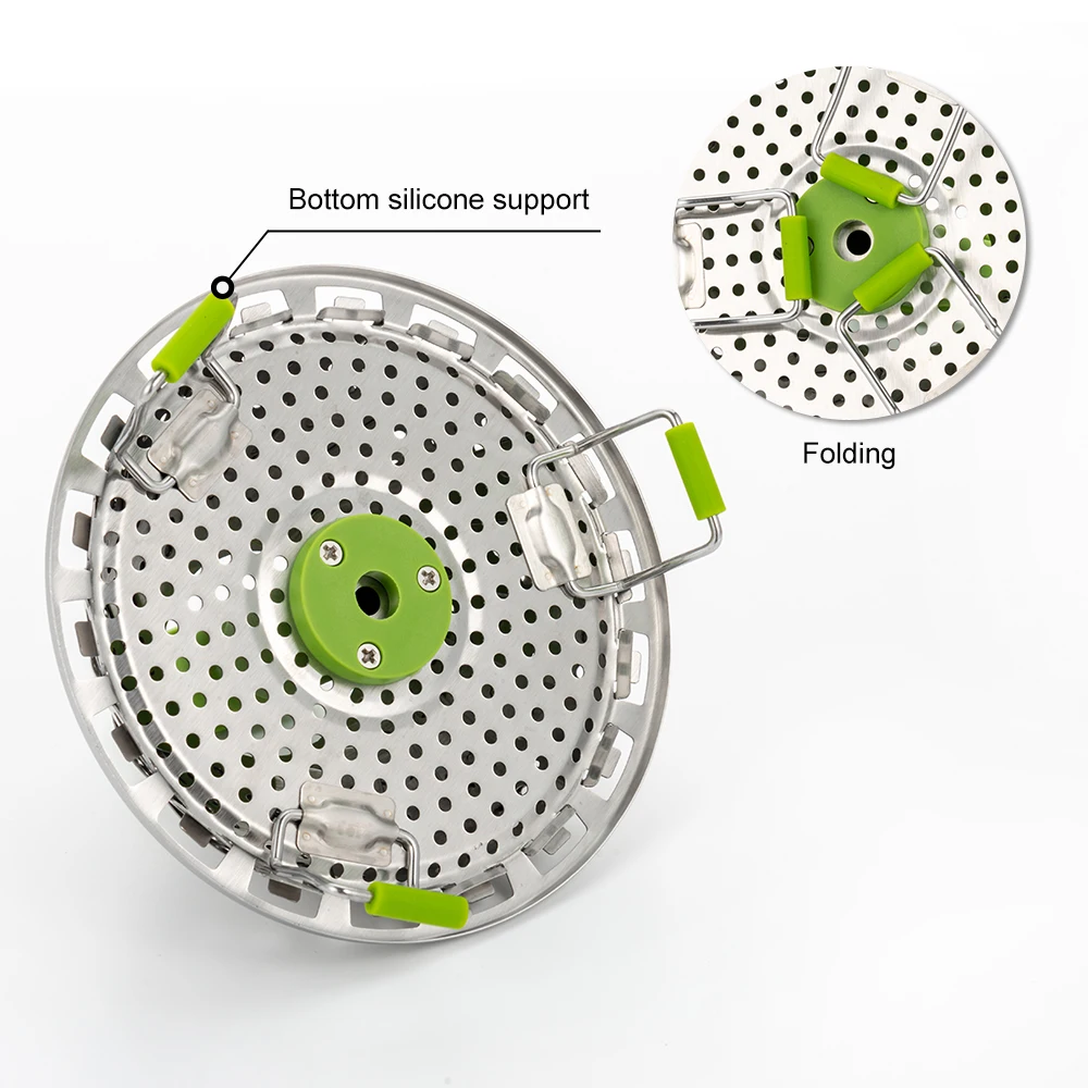 Kitchen Gadget Stainless Steel Steamer Basket Folding Vegetable Steamer Basket For Cooking