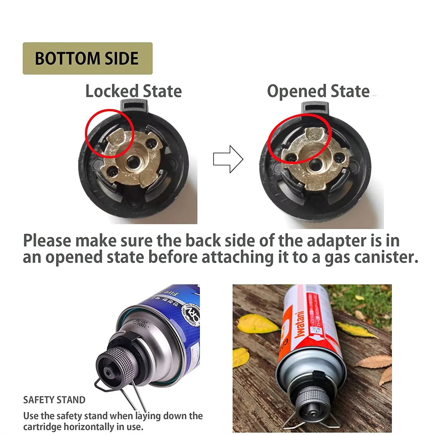 Outdoor Burner Adaptor Outdoor Gas Stove Propane Tank Gas Refill Adapter  Cassette Gas Cartridge Tank Cylinder Adapter