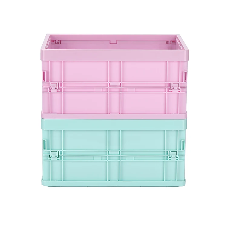 Plastic Custom Products Folding Laundry Basket Household Plastic Storage Baskets