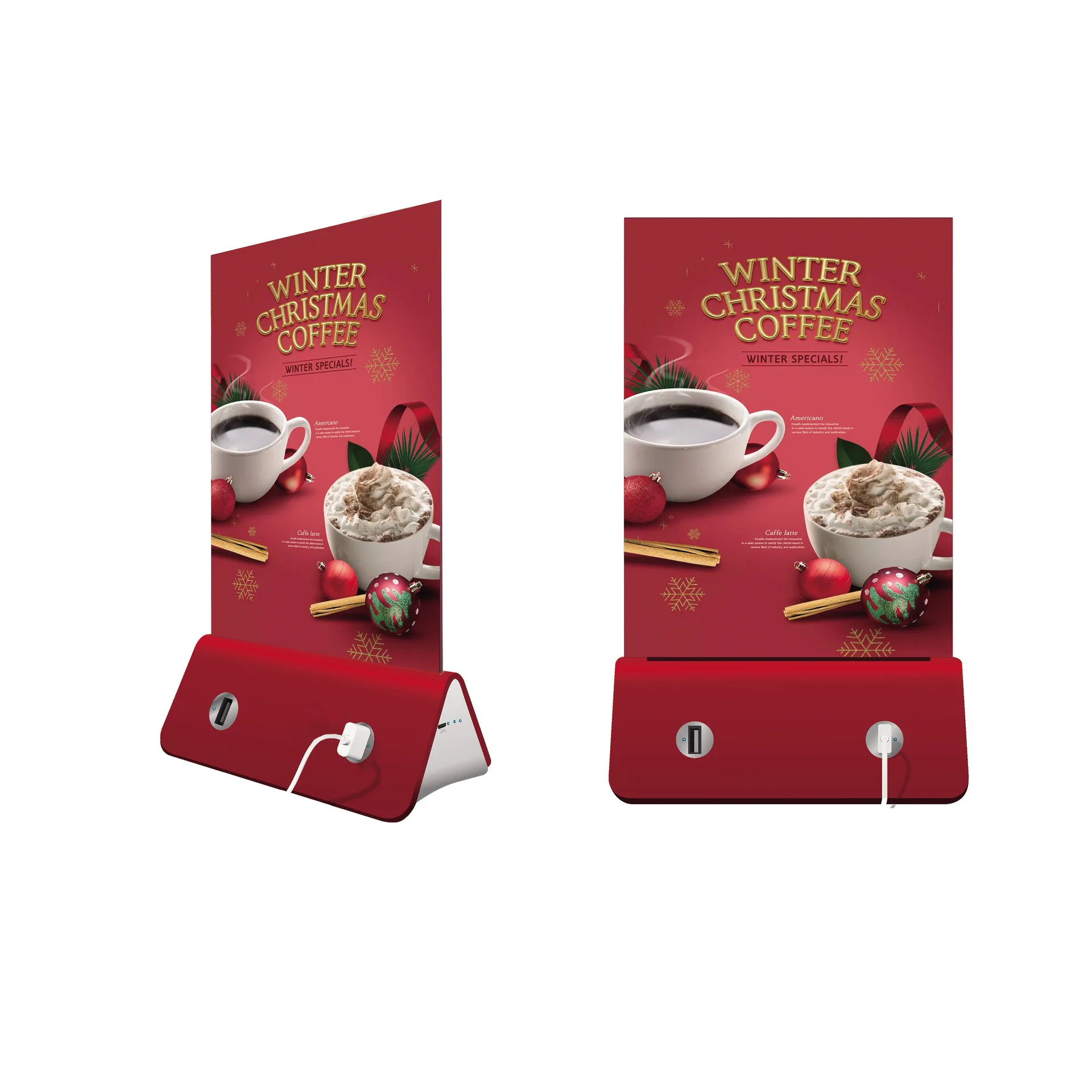 consumer electronics hot new products 2022 power bank for restaurant and cafe advertising stand table menu power charger battery