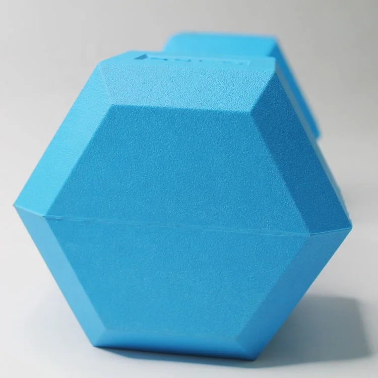 China Wholesale Bright Color Hot Selling Pvc Resin Gym Hexagonal Dumbbells