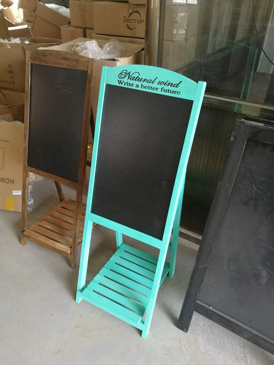 wholesale custom High quality Rustic vintage Amazon HOT Standing Chalkboard A Frame Sign blackboard