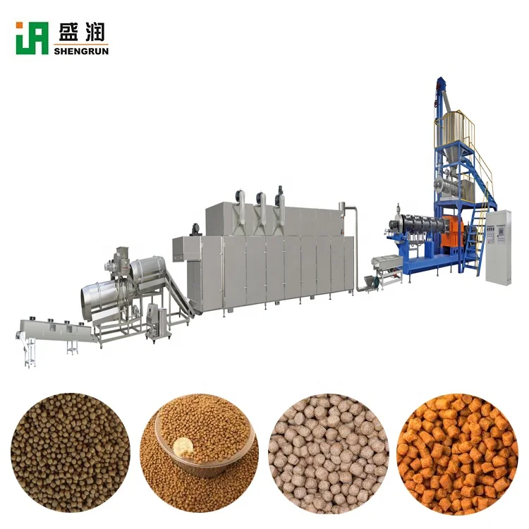 Animal Pet Food Production Line Dog Cat Bird Fish Feed Granulator Extruder Making Machine Production Line