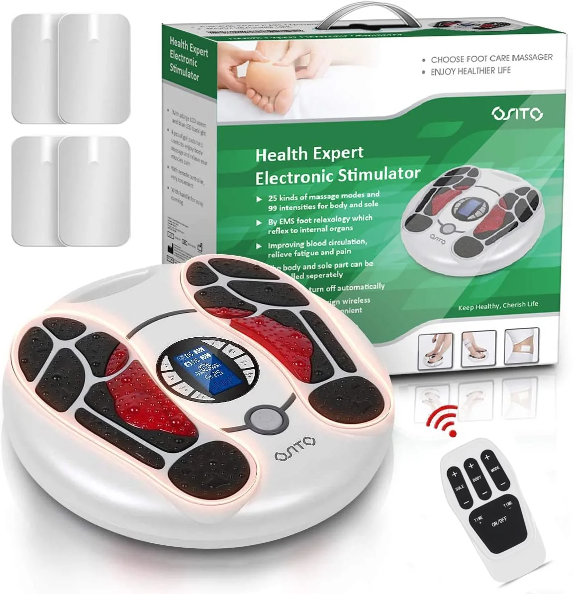 Chinese reflexology foot and calf massager blood circulation tens therapy foot massager foot care machine
