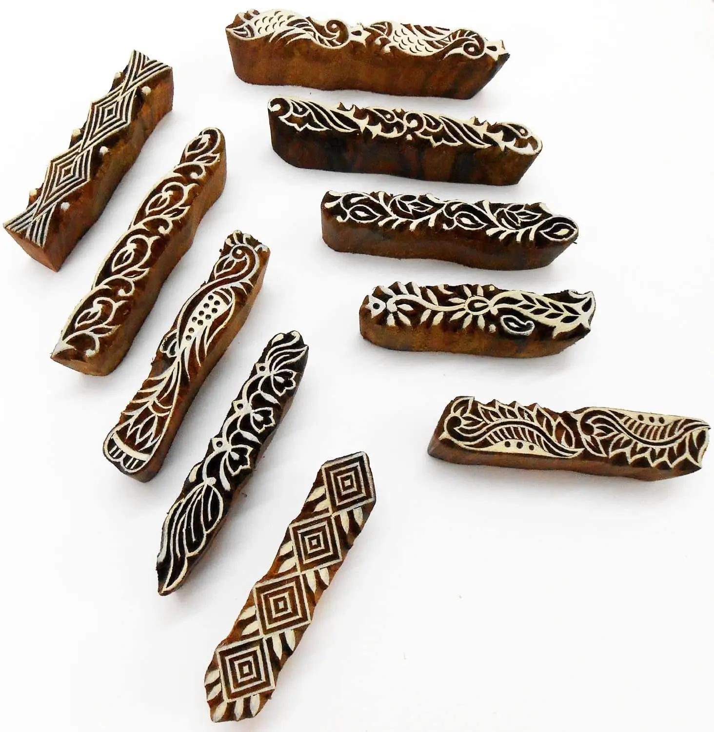 Manufacturer promotional high quality custom new style wooden henna mehndi stamp henna stamp instant henna tattoo stamp