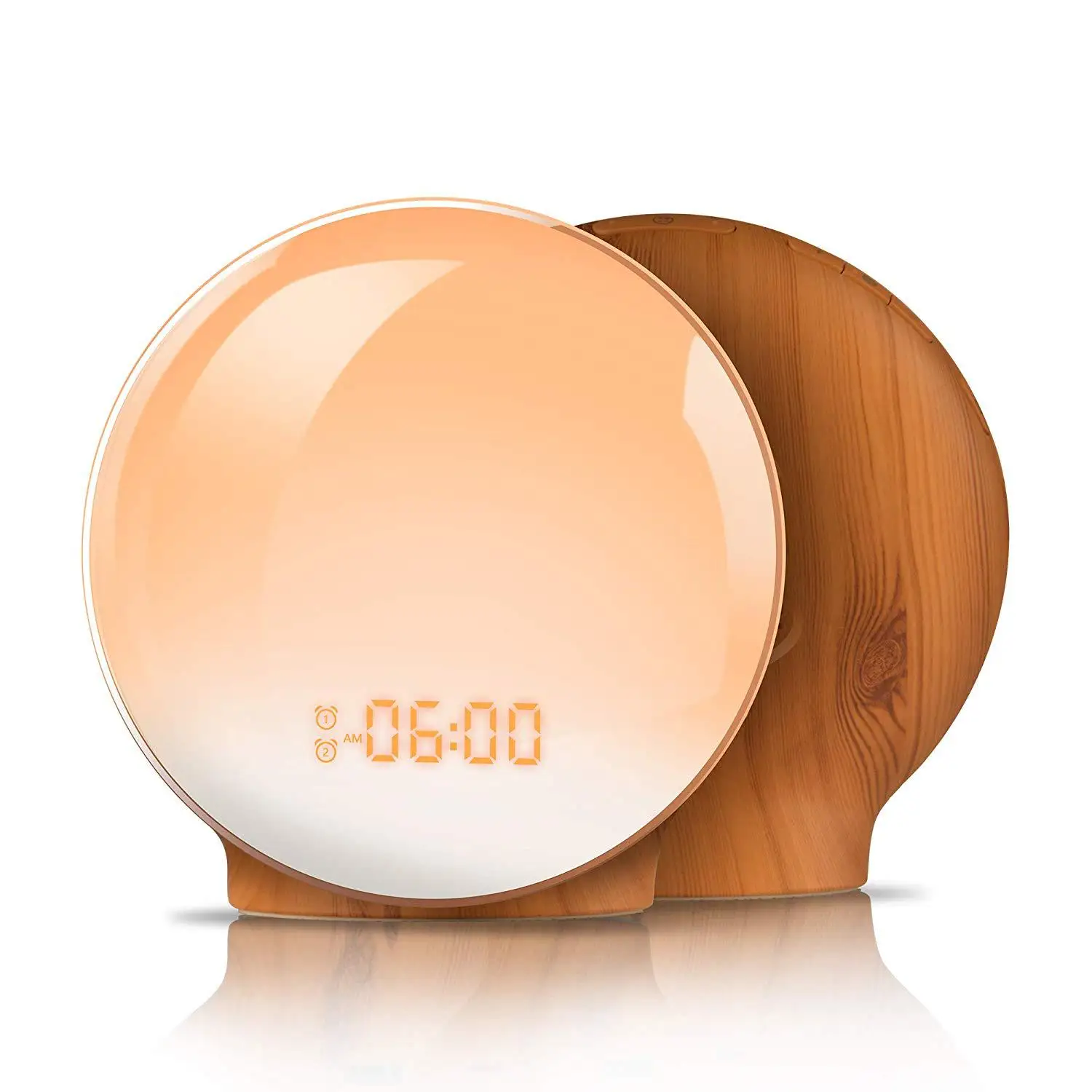 Hot Selling Smart WIFI Nature Simulating Sunrise Alarm Clock Digital LED Wake Up Lamp Light Clock