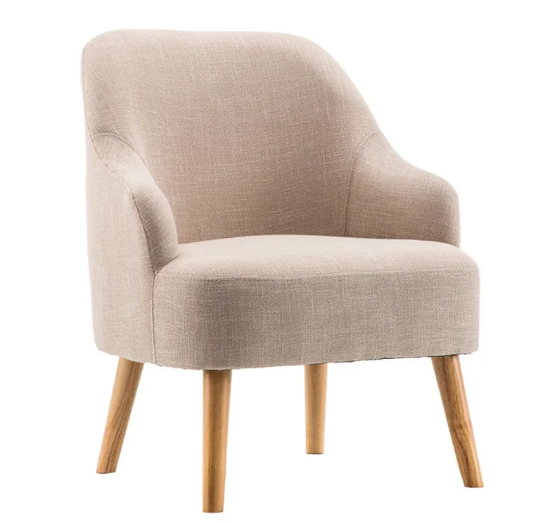 wooden single sofa chair small apartment living room fashion home leisure sofa recliner bedroom balcony chair