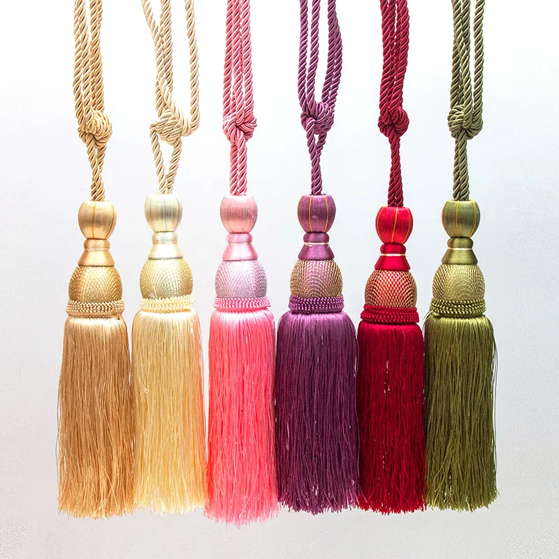 Wholesale Curtain Accessories Decorative Cord Tieback Tassel Rope for Curtain