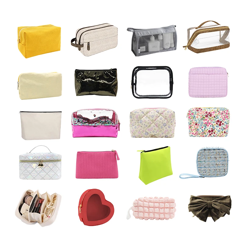 wholesale eco friendly series new custom travel kit beauty vanity make up skincare cosmetic makeup toiletry bathroom case bag