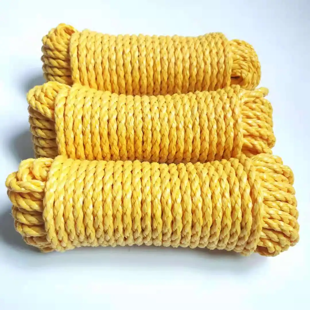 wholesale 3 Strand twisted 5mm flat rope PP Packing