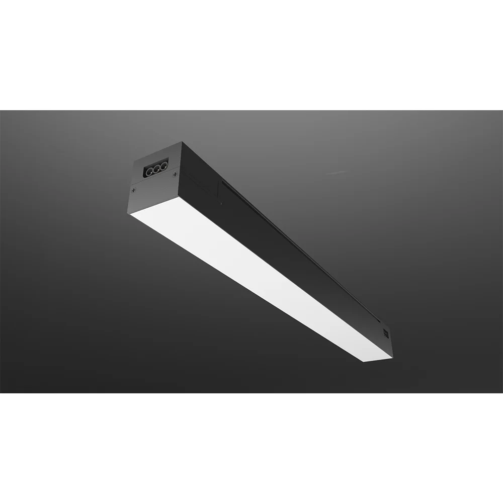 170-265V LED Linkable  Office Linear Light up to 1000W in series easy installation without screw 180 degree rotatable
