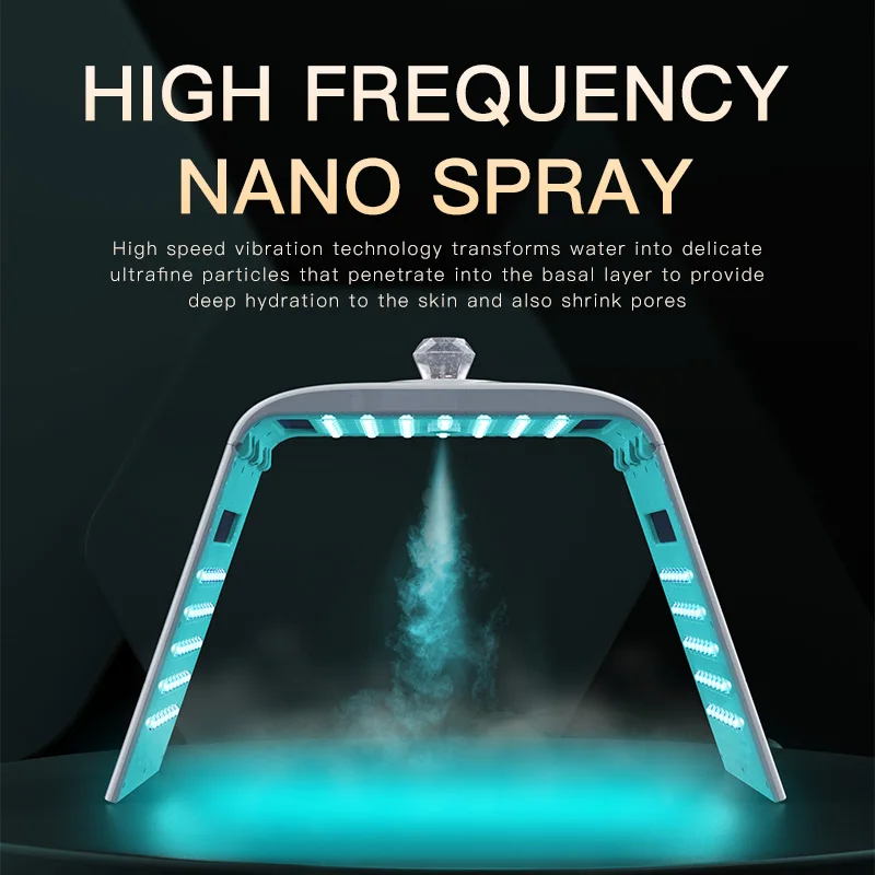 2024 Wholesale 7 Color LED Mask Photon LED Light Therapy Skin Rejuvenation Device with Moisturizing Spray