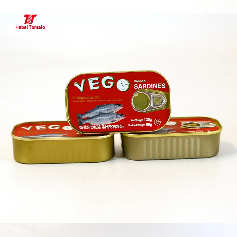125g Canned Sardines in Vegetable Oils or in tomato sauce good taste with best price