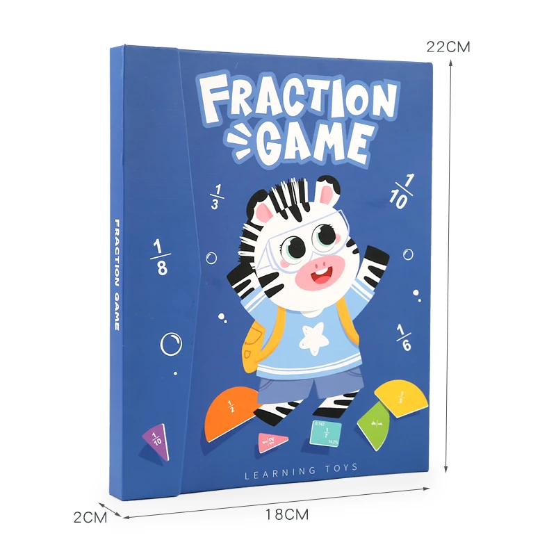 CPC CE Preschool Kids Study And Growth Book Educational Math Learning Games For School Magnetic Fraction Book Set