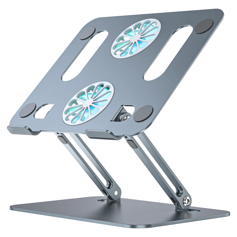 Boneruy P89F Laptop stand Adjustable Ipad Stand fan cooling desktop height increase cooling folding silent support stand