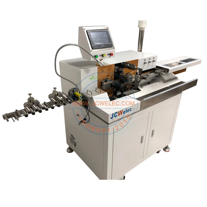 JCW-CST13 Servo Motorized 10 Wires Automatic Wire Cutting Stripping Tinning Machine Wire Window Stripping Machine