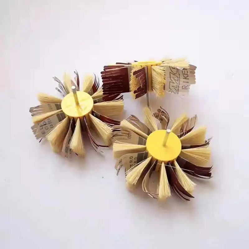 Sander Paper Tampico CNC Disc Sanding Brush Polishing Brush Wooden Wheels for Wood Furniture Working Surface Conditioning Tool