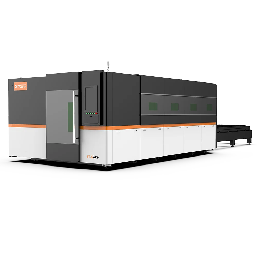 Лидер продаж Xtc-F1530g с обменным столом и защитным покрытием для производства металла волоконно-лазерная машина резки