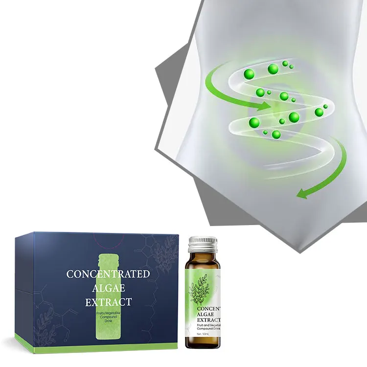 50ml Glass Bottle Enhances Intestinal Peristalsis Concentrated Algae Extract Fruit and Vegetable Compound Drink