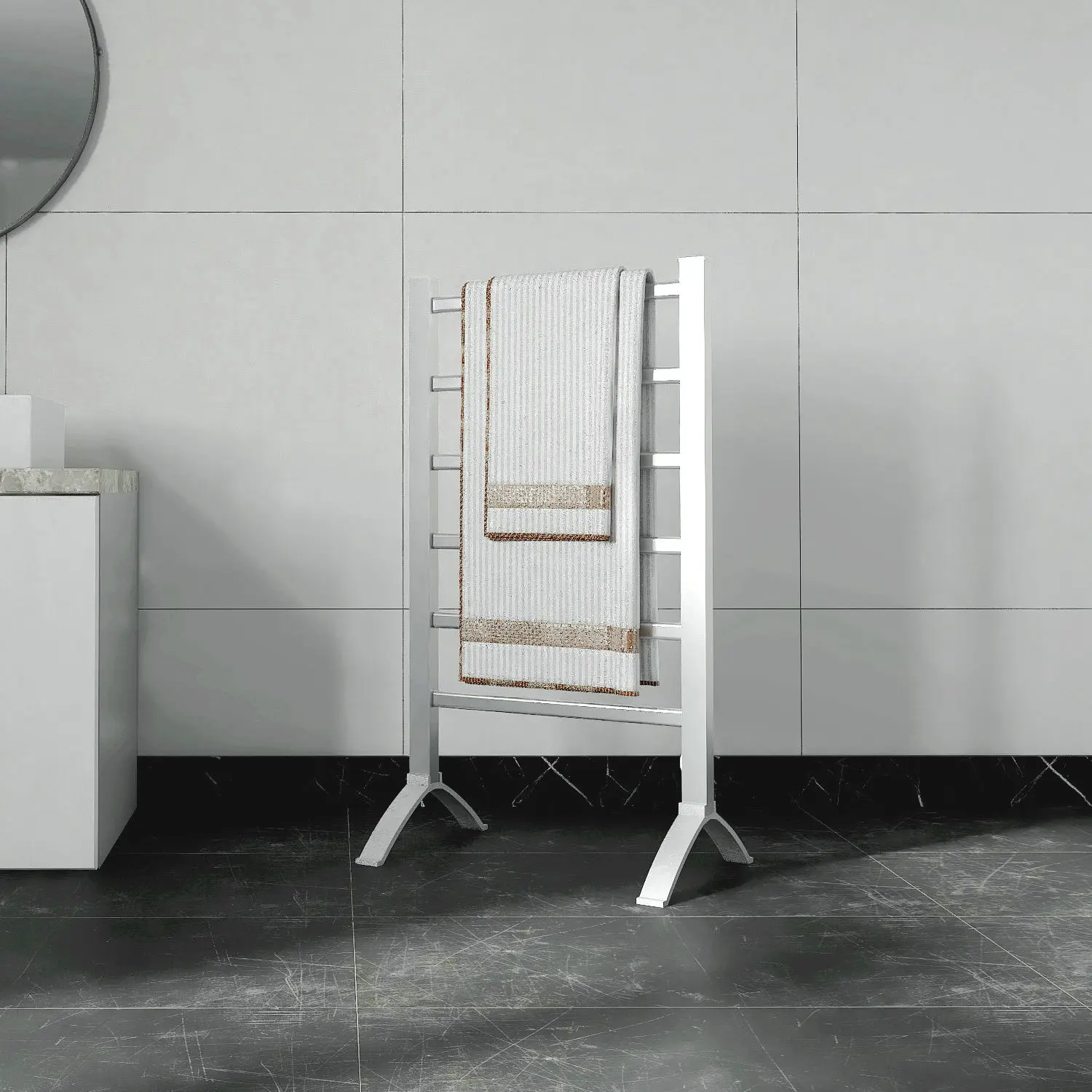 EVIA EV-100 настенная и автономная лестница для ванной комнаты, электрическая стойка для подогрева полотенец