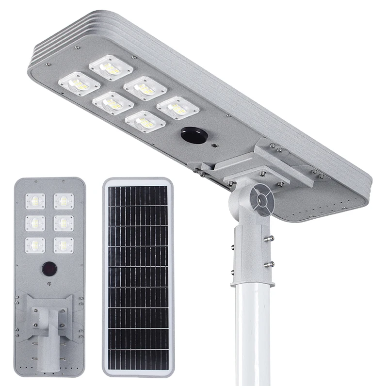 public road project outdoor waterproof smart switch motion sensor all in one led solar street light 50w 60w 80w 100w