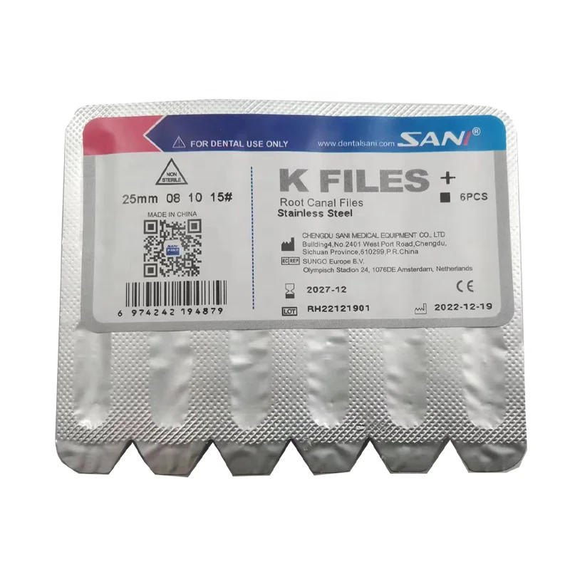New arrival dental rotary instrument SANI endo file K+ stainless steel root canal endodontic file