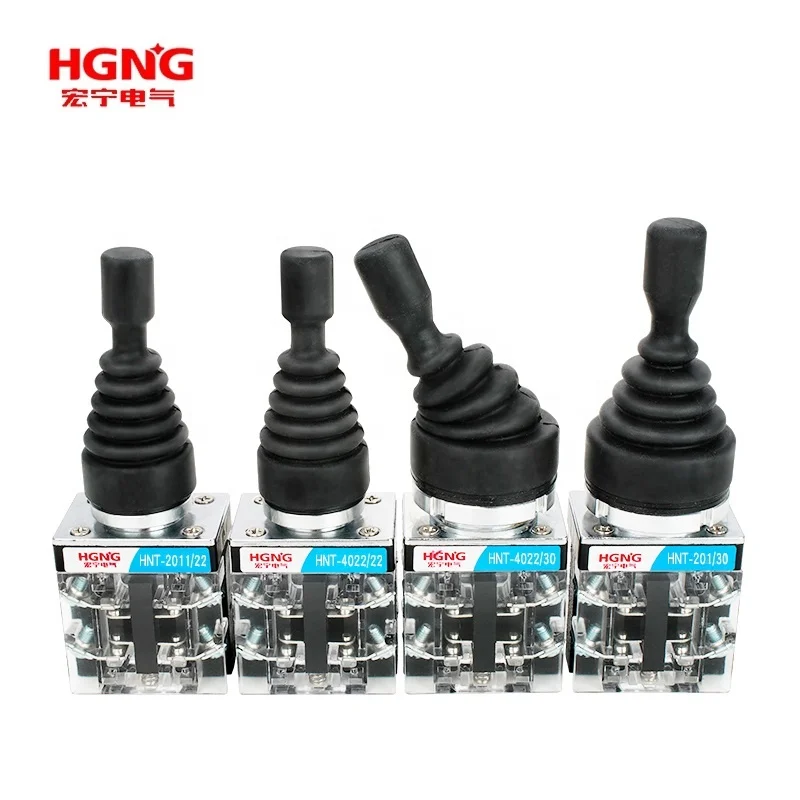 30mm Master Monolever Toggle Joystick Switches 2 Way Position Self Locking Latching Reset Momentary Cross Rocker Switches HNT201