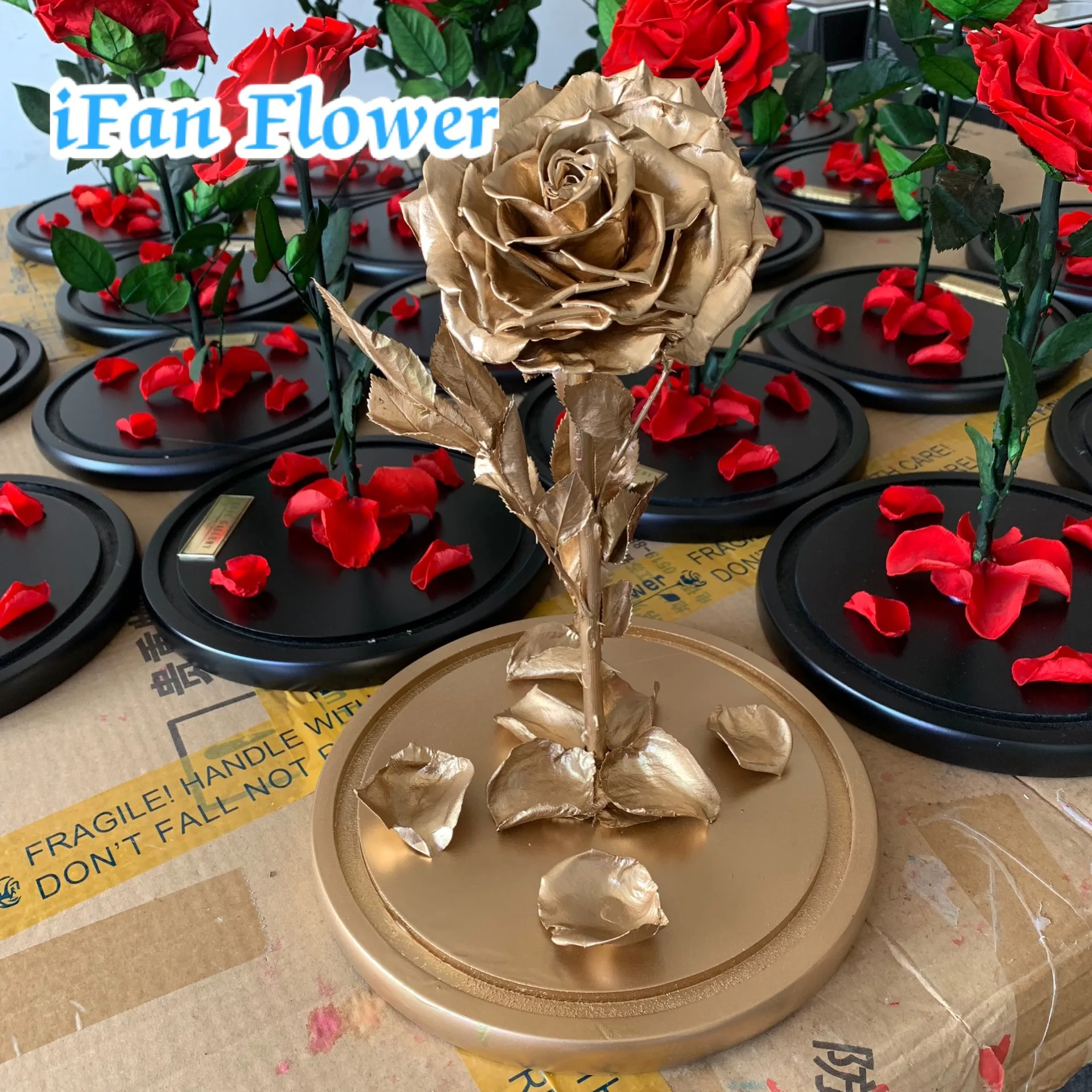 Beautiful UNITED ARAB EMIRATES flag real preserved roses eternal rose wholesale