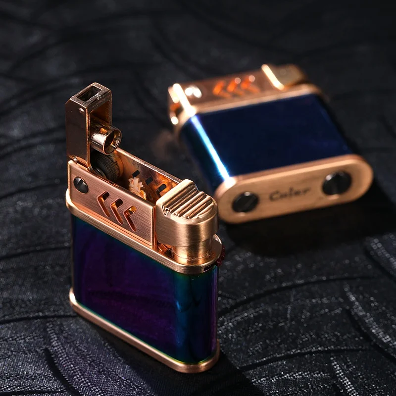 Luxury Cigrate fire lighters custom logo bulk cheap switchable flame