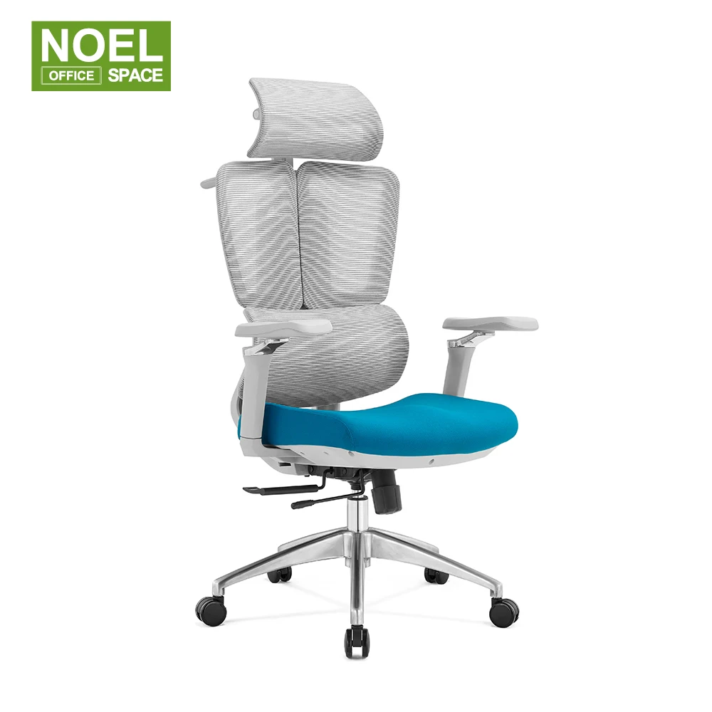 Foshan New luxury modern design ergonomic office mesh fabric chair Comfort Swivel executive chair with 6D armrest