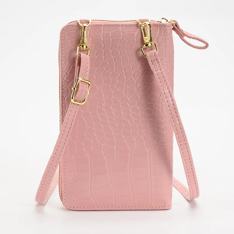 2024 Hot new crocodile print fashion crossbody phone bag mobile with card bag function For Iphone 15 14 13 12Plus/pro/pro Max