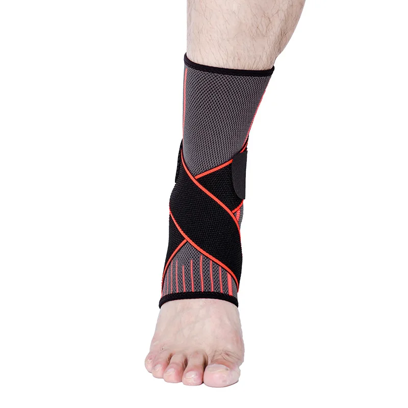 3D Knit Professional Sports Adjustable Compression Belt Non-slip Ankle Protection Brace Support Band