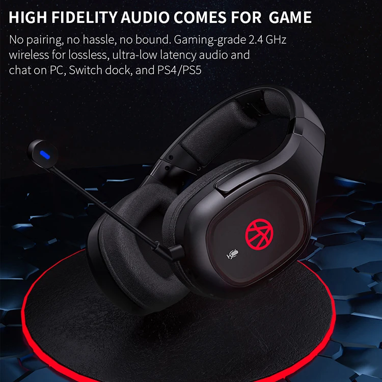 2.4G wireless gaming headset with base station headphone surround stereo gaming headset usb 3.5mm
