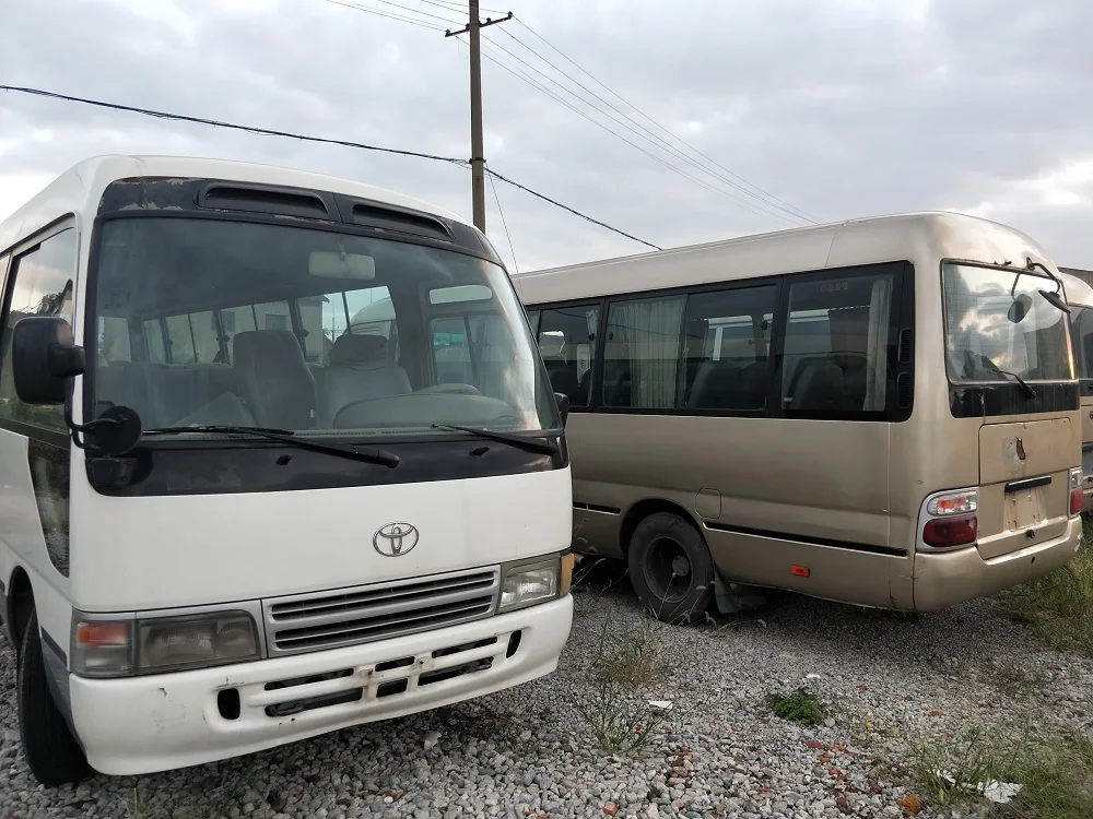 Оригинальный японский б/у мини-автобус Toyota Coaster для продажи пассажирский