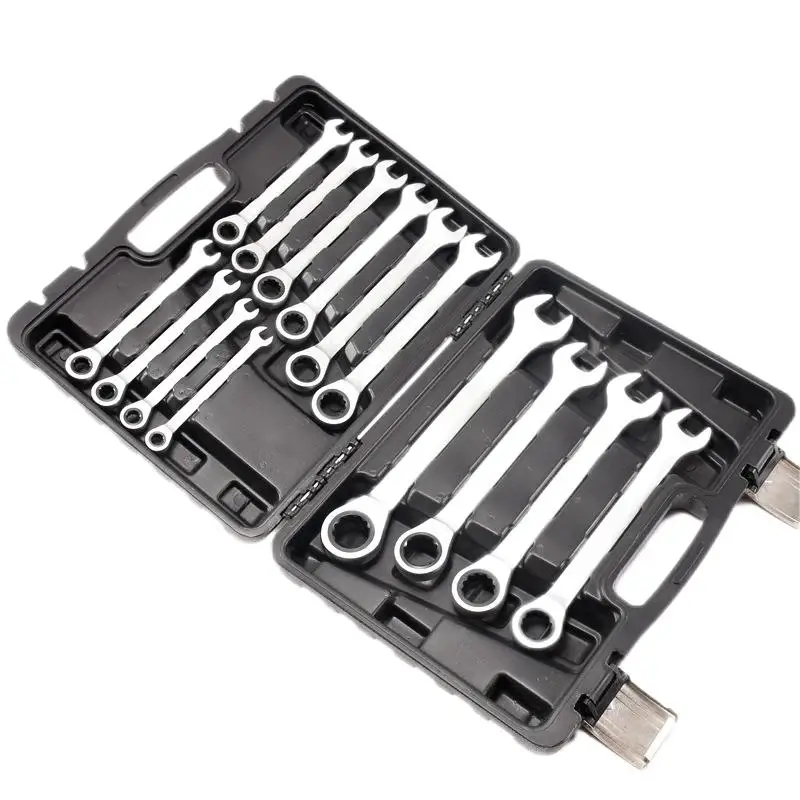 Combination 14-piece 72 Teeth Dual-use Ratchet Wrench plum Stay Hardware Tool