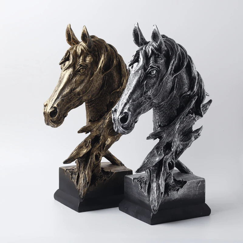 New Design Nordic modern creative life size horse statues fiberglass horse head