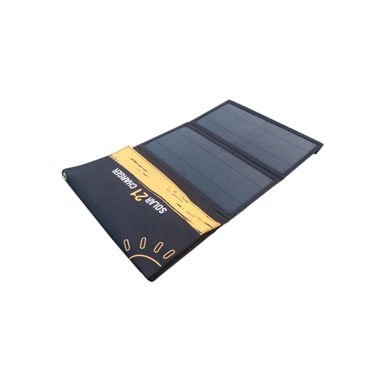 Высокая фотоэлектрическая конверсия 21 Вт складное солнечное зарядное устройство с Power Bank для кемпинга