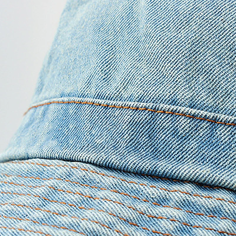 High Quality Large Brim Multi Color Outdoor Unisex Cotton Denim Bucket Fisherman Hat