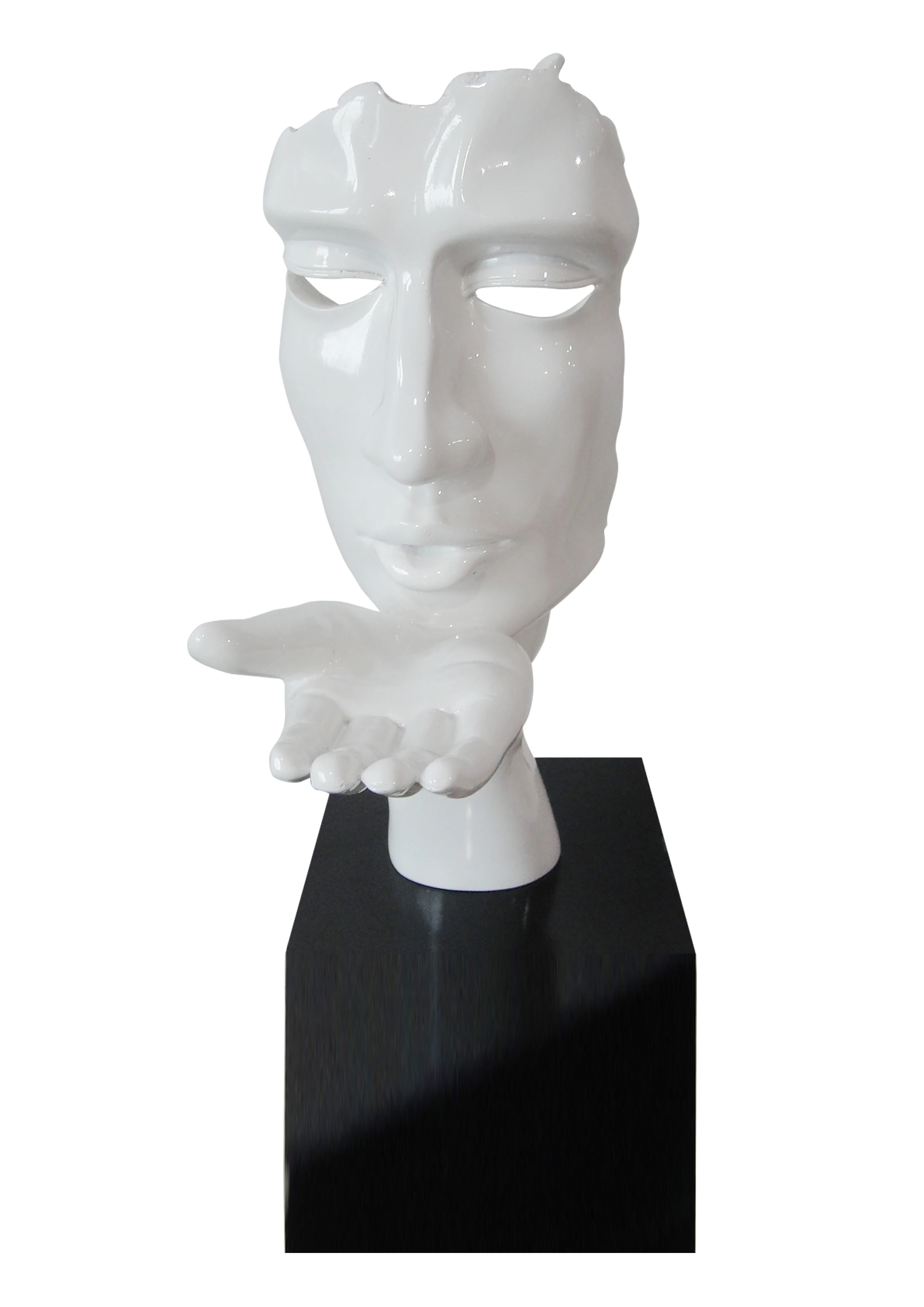 Human Face Statue Resin Abstract Craft Figurines Decorative Sculptures Cast Figure For Home Decorations
