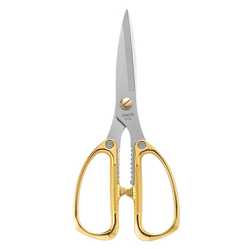 Factory direct selling multifunctional kitchen household scissors stainless steel alloy handle strong scissors