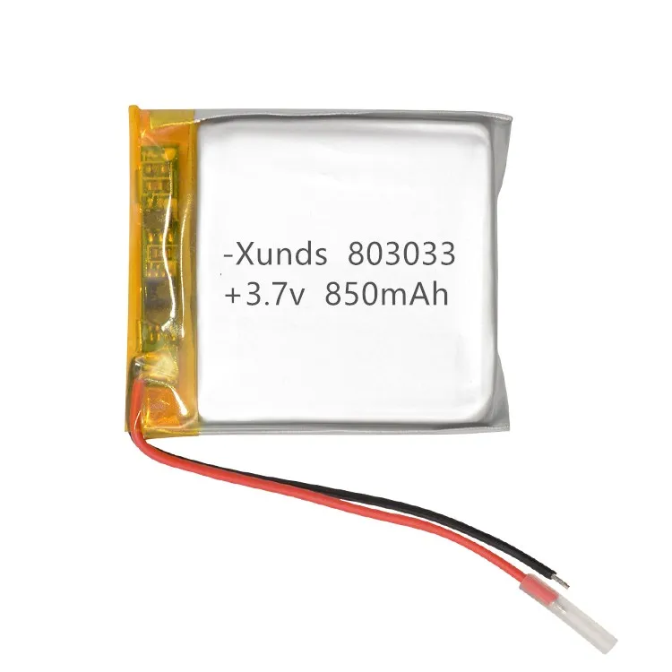 803033 850mah 3.7v thin cheap lithium  ion charge battery cells pack battery for smart watch golf cart