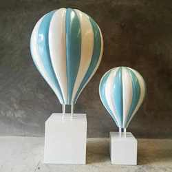 Life size resin hot air balloon Fiberglass Sculpture for window display decoration