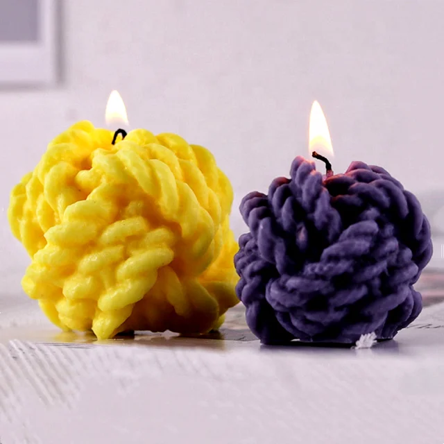 Scented Candle Mold DIY Wool shape Candle Silicone Casting Mold Handmade Candle Soap Making Wax Mold Handcraft Home Decoration