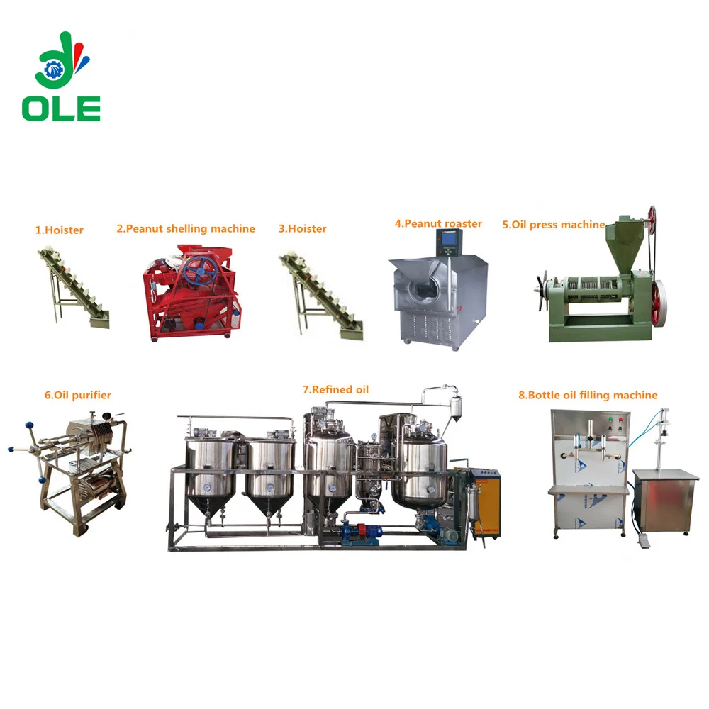 Production Line Sunflower Oil Expeller Machine Automatic Sesame Peanut Groundnut Oil Extraction Machine