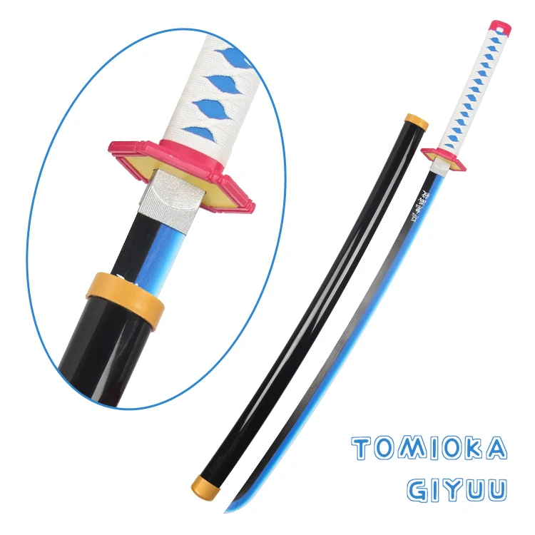 Factory Wholesale 8 Styles 104cm Anime Weapon Demon Slayer Kidults Role Play Toys Katana Wooden Swords For Cosplay Playing Boys