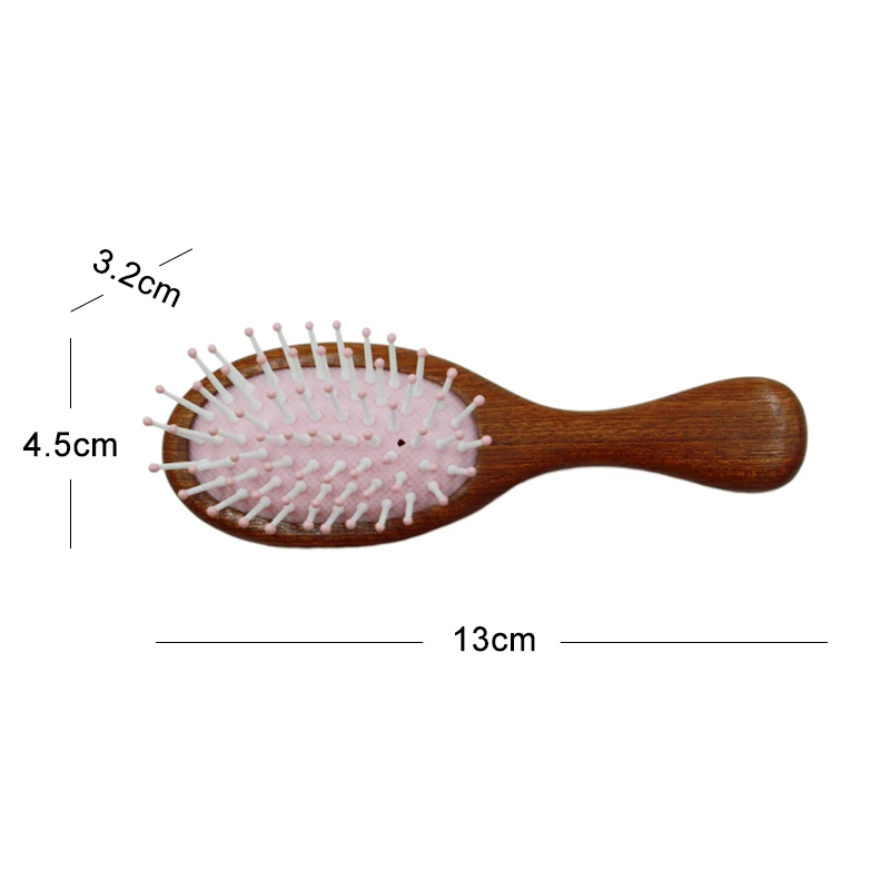 Eco Bamboo Hair Brush Nature Wooden Anti-Static Detangle Brush Hair Scalp Massage Comb Air Cushion Styling Tools for Women Men