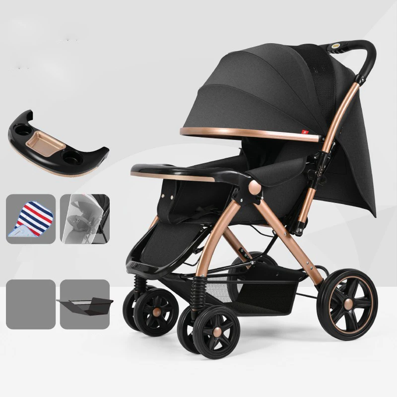 2023 Hot multi-functional baby stroller, bidirectional portable child stroller with storage rack suitable for 0-3 years old
