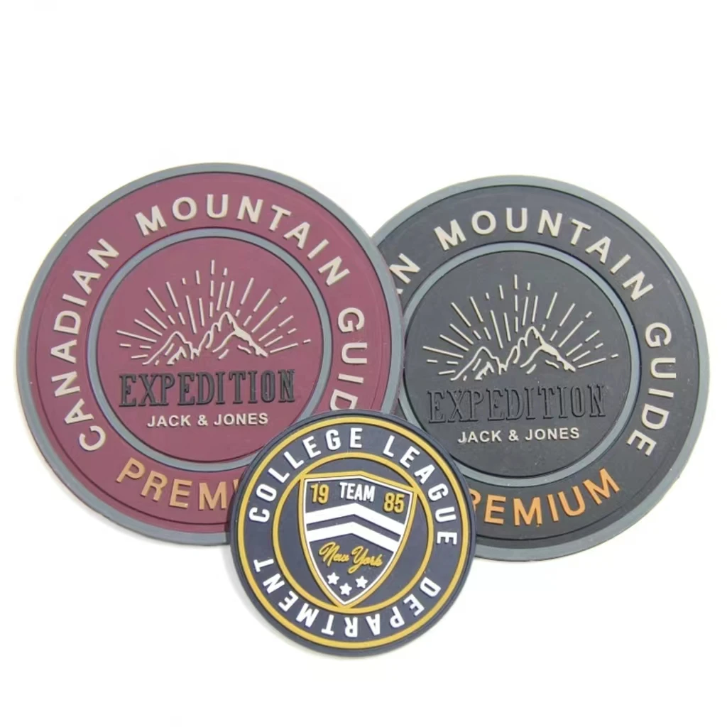Sew on Embossed Custom Private Brand Name 3D Logo Garment Soft PVC Rubber Patch Labels for Clothing