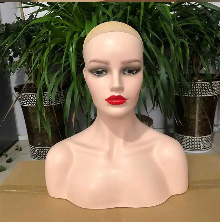 Wholesale Customize Makeup Dummy Wig Mannequin With shoulder Mannequin For Wig Display Mannequin Heads For Hair Exhibition